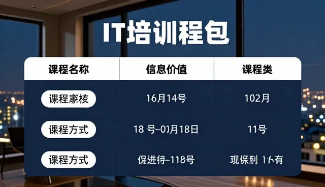 IT培训课程包维护方法及常见问题处理指南